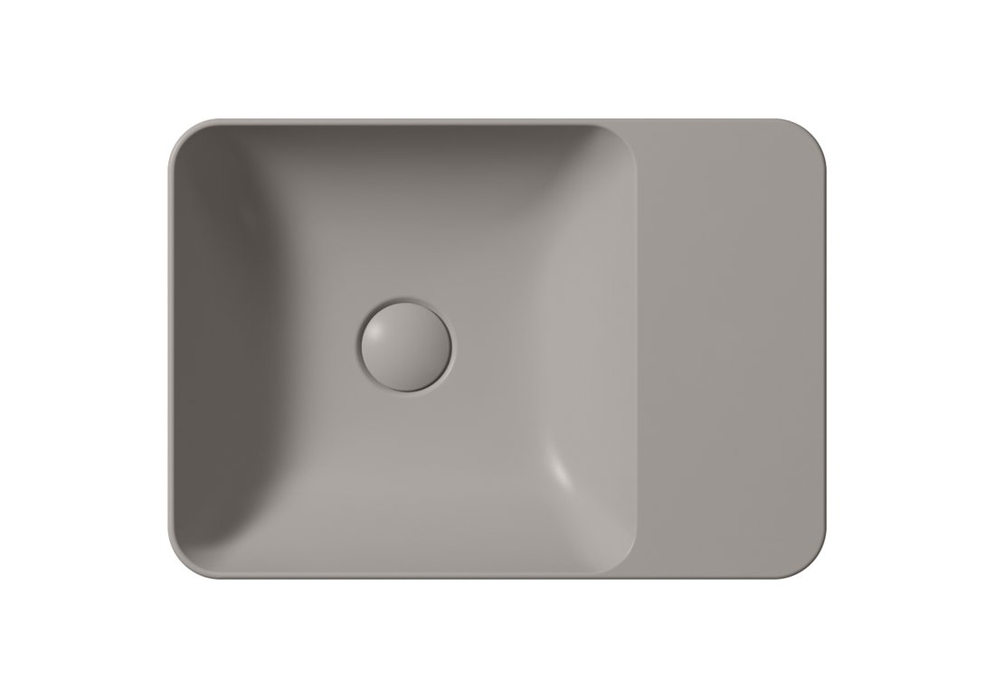 GSI MODO keramické umyvadlo na desku 50x35cm, bez otvoru, tortora mat 9884005