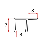 Photo: Uszczelka pionowa do szkła 8mm, 2000mm