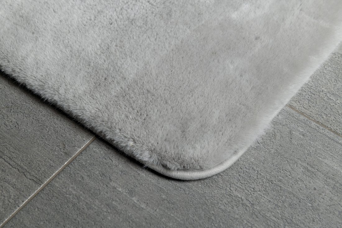 Gedy FUZZY koupelnová předložka, 60x100cm, 100% polyester, protiskluz, šedá 96FY100608