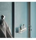 Photo: CLEO shelf with towel holder 300mm, white matt