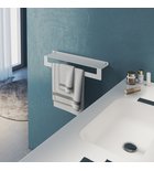 Photo: CLEO shelf with towel holder 500mm, white matt