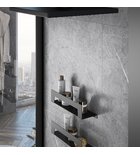 Photo: CLEO shelf with towel holder 300mm, black matt