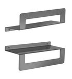 CLEO polica s držiakem uterákov 300mm, gun metal Photo: CLEO polica s držiakem uterákov 300mm, gun metal