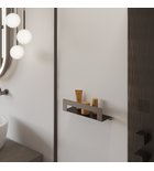 Photo: CLEO shelf with towel holder 300mm, gun metal