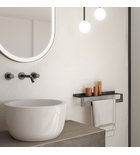 Photo: CLEO shelf with towel holder 500mm, gun metal