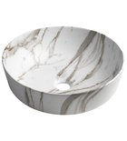 Photo: RONDEA keramické umyvadlo na desku Ø 41cm, bianco carrara