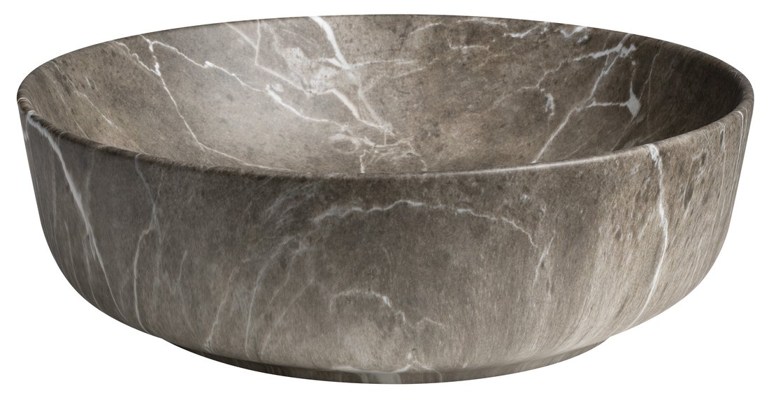 Sapho RONDEA keramické umyvadlo na desku Ø 41cm, breccia mramor AR445BM