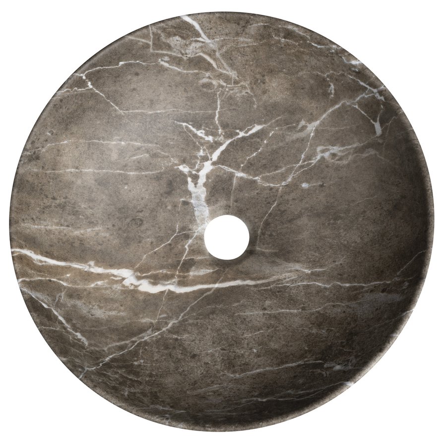Sapho RONDEA keramické umyvadlo na desku Ø 41cm, breccia mramor AR445BM
