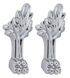 Photo: RETRO supporting legs, long, chrome, 2pcs