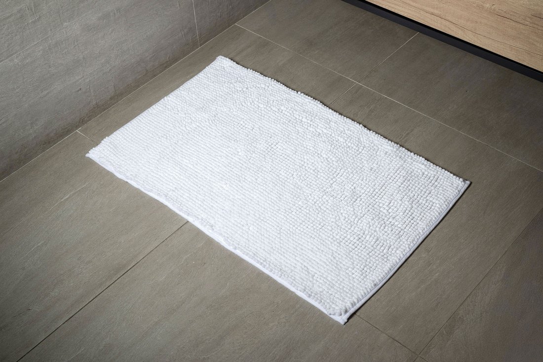 Aqualine CHENILL koupelnová předložka 50x80cm, 100% polyester, bílá CH2011