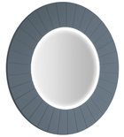 Photo: LUMIRO STRIP Spiegel mit LED-Beleuchtung im Rahmen, Rund, Durch. 90cm, Siena