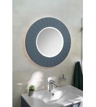 Photo: LUMIRO STRIP kulaté zrcadlo s LED osvětlením v rámu ø 90cm, siena