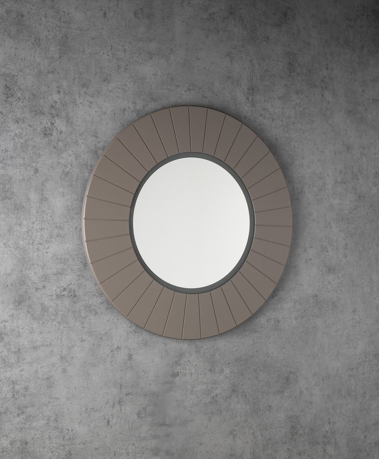 Sapho LUMIRO STRIP kulaté zrcadlo s LED osvětlením v rámu ø 90cm, agila LR950-4343S