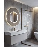 Photo: LUMIRO STRIP Spiegel mit LED-Beleuchtung im Rahmen, Rund, Durch. 90cm, Agila