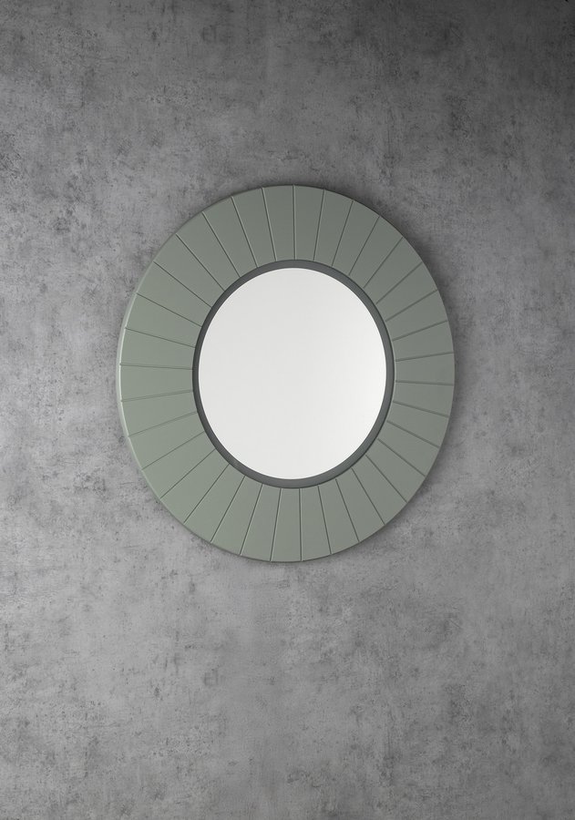 Sapho LUMIRO STRIP kulaté zrcadlo s LED osvětlením v rámu ø 90cm, verde LR950-4444S