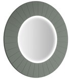 Photo: LUMIRO STRIP Spiegel mit LED-Beleuchtung im Rahmen, Rund, Durch. 90cm, Verde