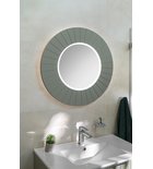 Photo: LUMIRO STRIP kulaté zrcadlo s LED osvětlením v rámu ø 90cm, verde