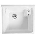 Photo: Ceramic sink, 62x55cm, with overflow