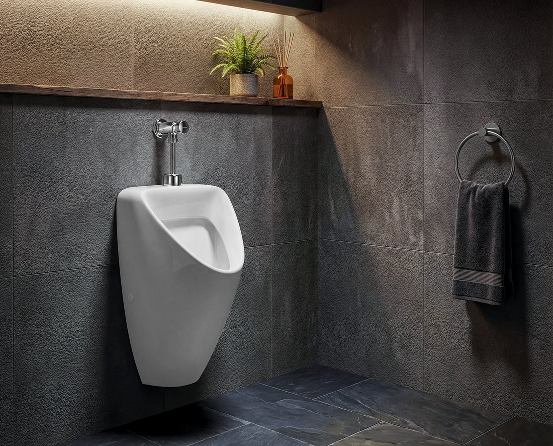CERASTYLE SCHWARN keramický urinál, s horním přívodem vody, bílá 201.702.4