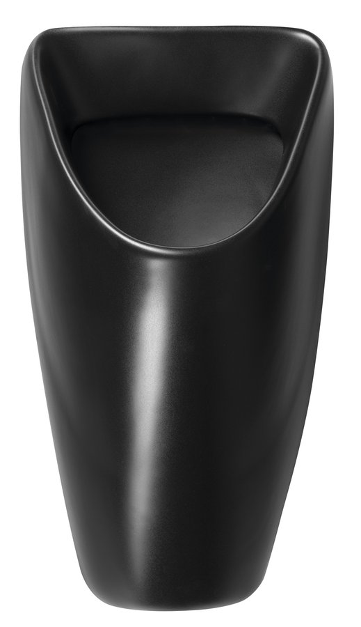 CERASTYLE SCHWARN BLACK keramický urinál, s horním přívodem vody, černá mat 201.702.6