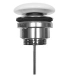 Photo: Umyvadlová výpust 5/4“, click-clack, velká zátka, 5-65mm, keramika bílá