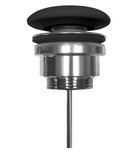 Photo: Ablaufgarnitur 5/4“, click-clack, Keramik-Stopfen, 5-65mm, Schwarz matt