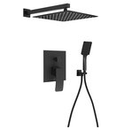 Photo: GINKO podomítkový sprchový set s pákovou baterií, 2 výstupy, černá mat