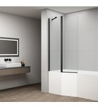 Photo: ROTA BLACK schwenken Wannenabtrennung 900mm, Klarglas