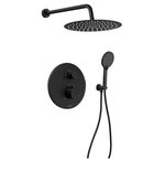 Photo: Thermostat-Unterputz Duscharmatur, Einbau-Box, 2 Wege, Schwarz matt