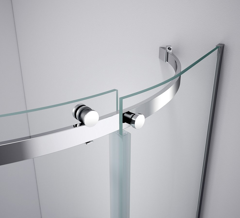 Polysan THRON ROUND čtvrtkruhová sprchová zástěna 900x900mm, čiré sklo, pravá TL2690R-5005