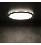 Photo: AZPO LED-Deckenleuchte, Durch. 225mm, 11,8W, 3000/4000/6000K, IP54, Schwarz matt