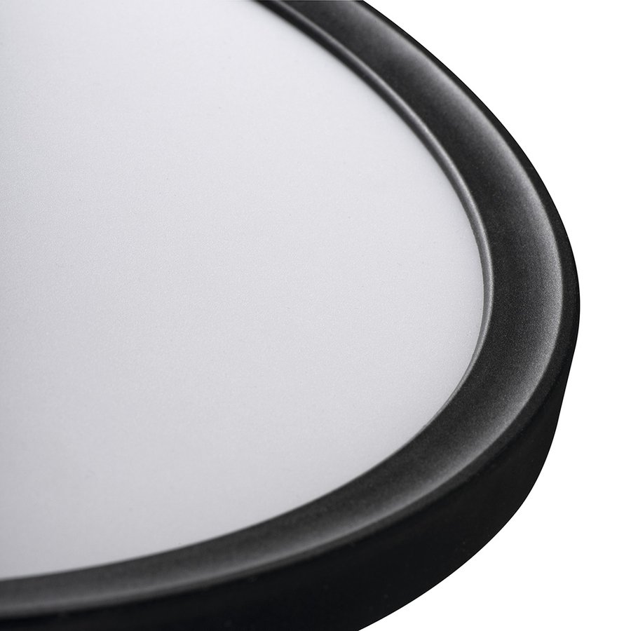KANLUX AZPO stropní LED svítidlo, ø 290mm, 18,5W, 3000/4000/6000K, IP54, černá mat 31515