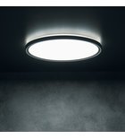 Photo: AZPO LED-Deckenleuchte, Durch. 290mm, 18,5W, 3000/4000/6000K, IP54, Schwarz matt