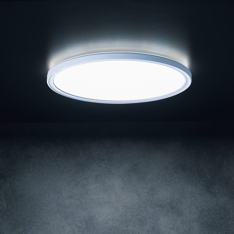 KANLUX AZPO stropní LED svítidlo, ø 420mm, 22W, 3000/4000/6000K, IP54, bílá 31516