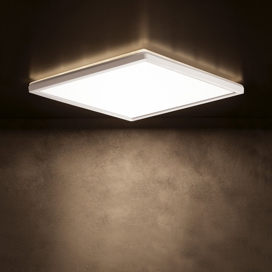 KANLUX AZPO stropní LED svítidlo, 225x225mm, 12,3W, 3000/4000/6000K, IP54, bílá 31530