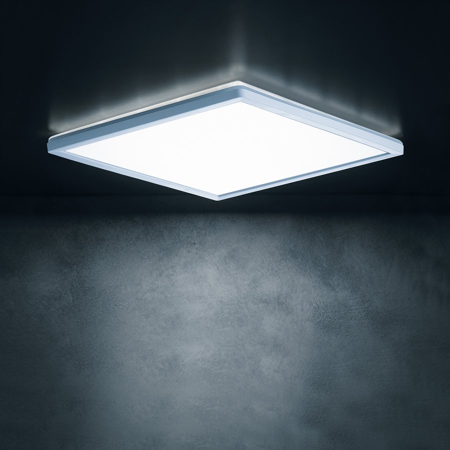KANLUX AZPO stropní LED svítidlo, 225x225mm, 12,3W, 3000/4000/6000K, IP54, bílá 31530