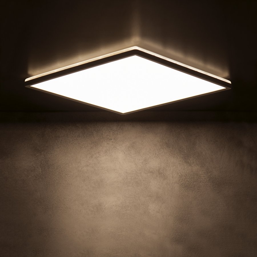 KANLUX AZPO stropní LED svítidlo, 300x300mm, 17,5W, 3000/4000/6000K, IP54, černá mat 31533