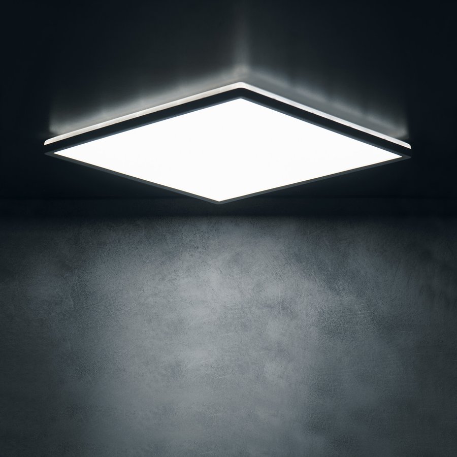 KANLUX AZPO stropní LED svítidlo, 300x300mm, 17,5W, 3000/4000/6000K, IP54, černá mat 31533
