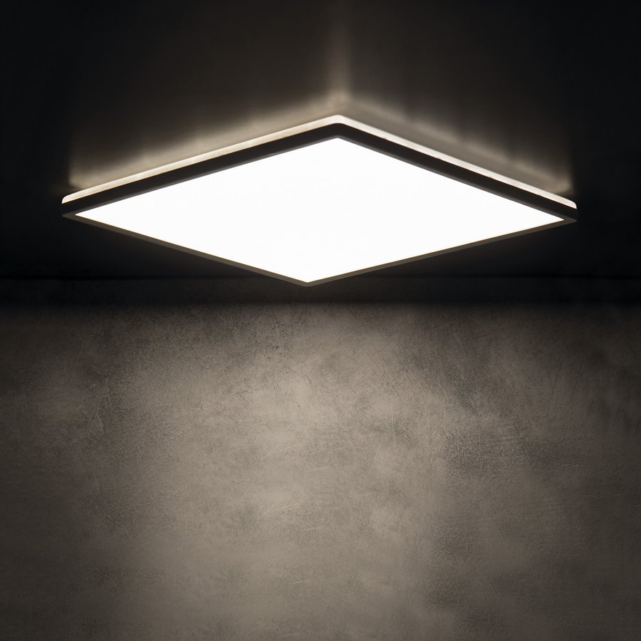 KANLUX AZPO stropní LED svítidlo, 420x420mm, 22W, 3000/4000/6000K, IP54, černá mat 31535