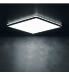 Photo: AZPO LED-Deckenleuchte 420x420mm, 22W, 3000/4000/6000K, IP54, Schwarz matt