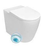 Photo: TURKU WC kombi misa, Vortex Rimless, so zvýšeným sedením 64x38cm, spodný/zadný odtok, biela