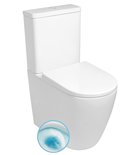 Photo: TURKU kombi WC, Vortex Rimless, spodný/zadný odpad, biela