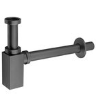 Photo: Waschbecken-Siphon 5/4", Ablauf 32mm, Eckig, Gun metal
