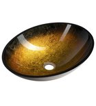 Photo: SELVA Glas-Waschbecken zum Aufsetzen 50,5x38cm, Gold