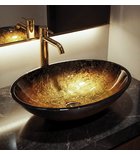 Photo: SELVA sklenené umývadlo na dosku 50,5x38cm, zlato