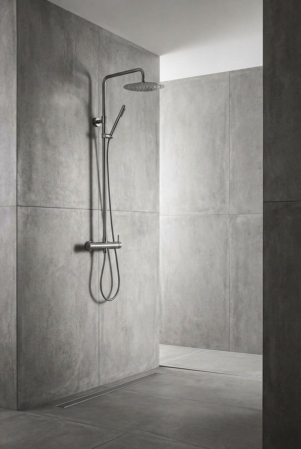 Sapho MINIMAL sprchový sloup s pákovou baterií, nerez mat MI139
