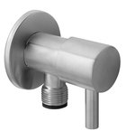 Photo: MINIMAL zawór kątowy z&nbsp;rozetą 1/2"x 3/8", stal nierdzewna mat
