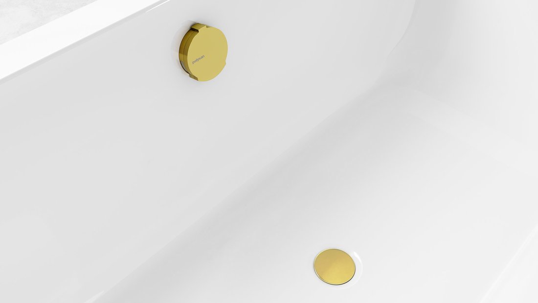Polysan Vanová souprava s napouštěním, bovden, délka 1000mm, zátka 72mm, zlato 71855.90