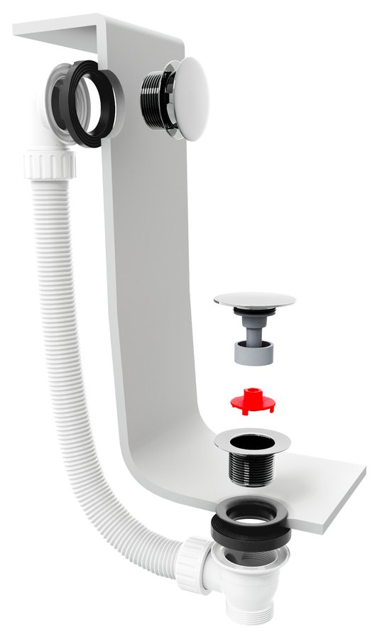 Polysan Vanová souprava bez napouštění, click-clack, délka 1200mm, zátka 72mm, zlato 71858.90