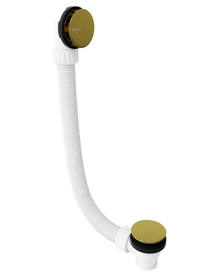 Polysan Vanová souprava bez napouštění, click-clack, délka 1200mm, zátka 72mm, zlato mat 71858.91